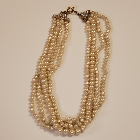 J. Crew Jewelry - J. Crew 4 strand faux pearl necklace